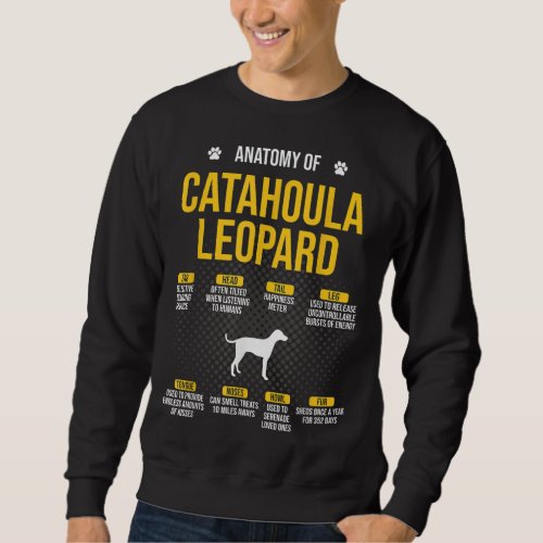 Anatomy Of Catahoula Leopard Dog Lover Sweatshirt