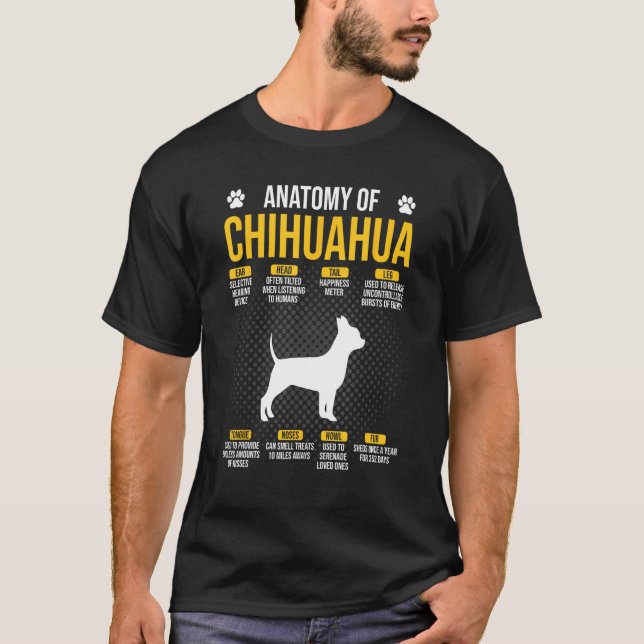 Anatomy Of Chihuahua Dog Lover T-Shirt (Front)