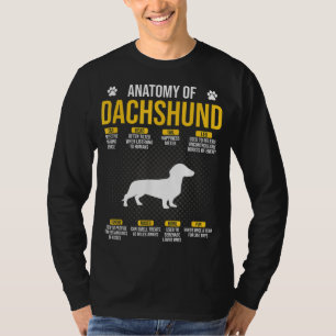 Anatomy Of Dachshund Dog Lover T-Shirt