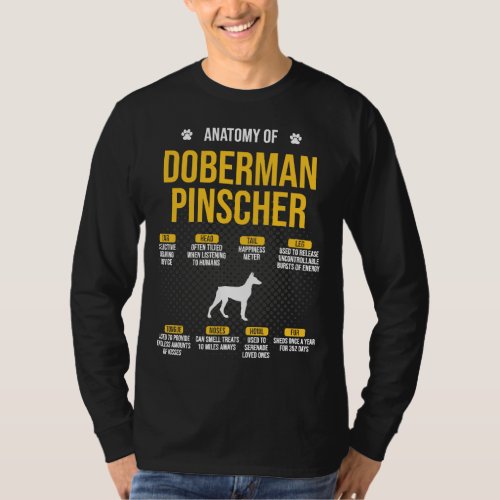Anatomy Of Doberman Pinscher Funny Dog Lover T_Shirt