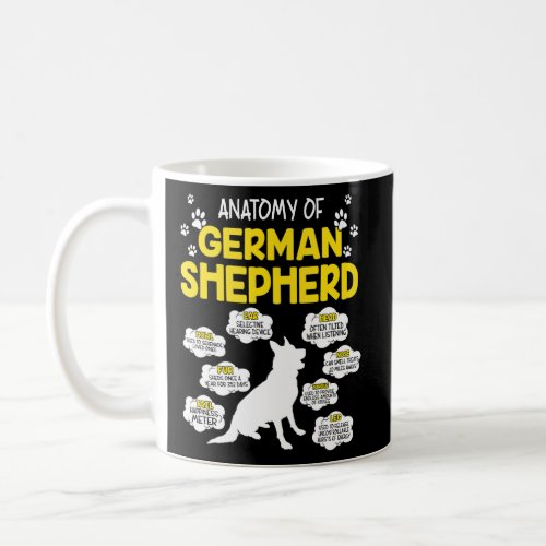 Anatomy Of German Shepherd Dog Lover  Coffee Mug