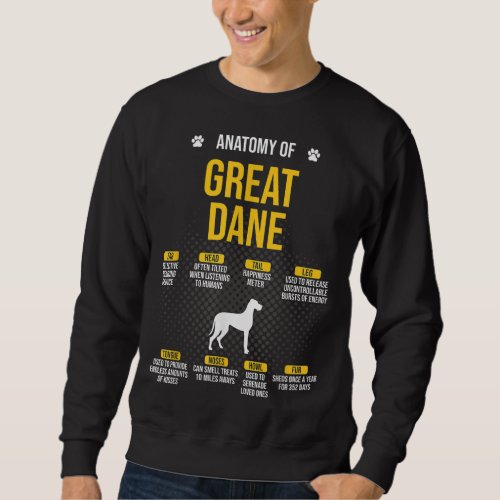 Anatomy Of Great Dane Dog Lover Sweatshirt