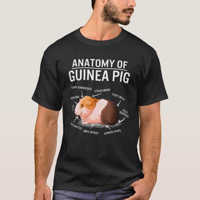 Anatomy Of Guinea Pig Cute Furry Potato Mom Cavy M T-Shirt (Front)