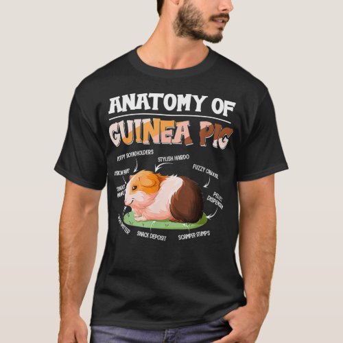 Anatomy Of Guinea Pig Cute Furry Potato Mom Cavy M T_Shirt