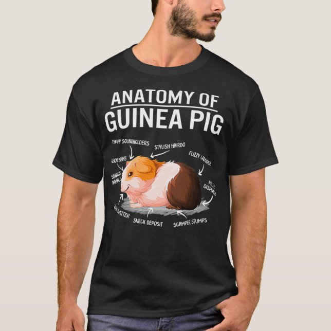 Anatomy Of Guinea Pig Cute Furry Potato Mom Cavy M T-Shirt (Front)