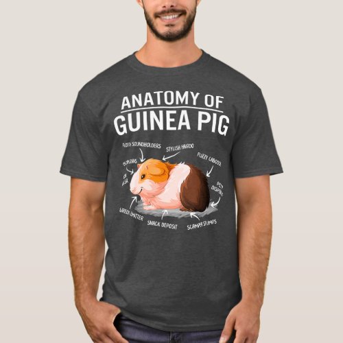 Anatomy Of Guinea Pig Cute Furry Potato Mom Cavy T_Shirt