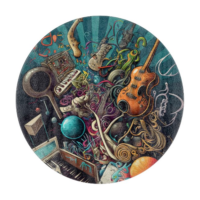 Anatomy of Music Cutting Board (Front)