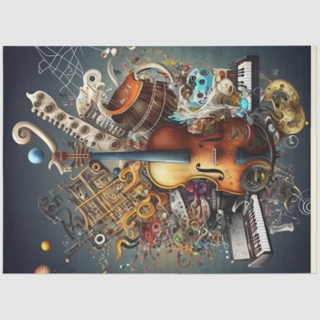 Anatomy of Music Series Design 10 Tissue Paper (Front)