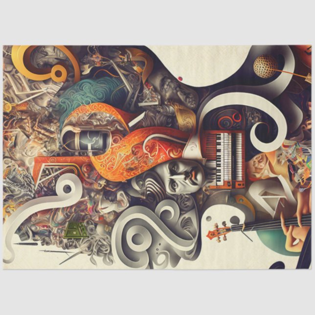 Anatomy of Music Series Design 4 Tissue Paper (Front)