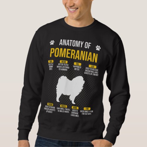 Anatomy Of Pomeranian Dog Lover Sweatshirt