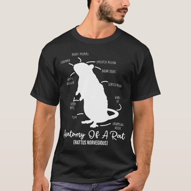 Anatomy of Rat for any rat lovers and pet  T-Shirt (Front)