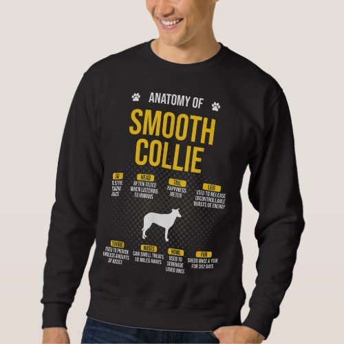 Anatomy Of Smooth Collie Dog Lover Sweatshirt