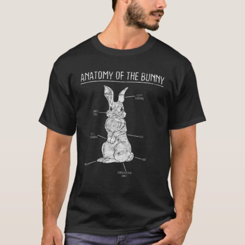 Anatomy Of The Bunny Rabbit Lover Bunnies Small Ma T_Shirt