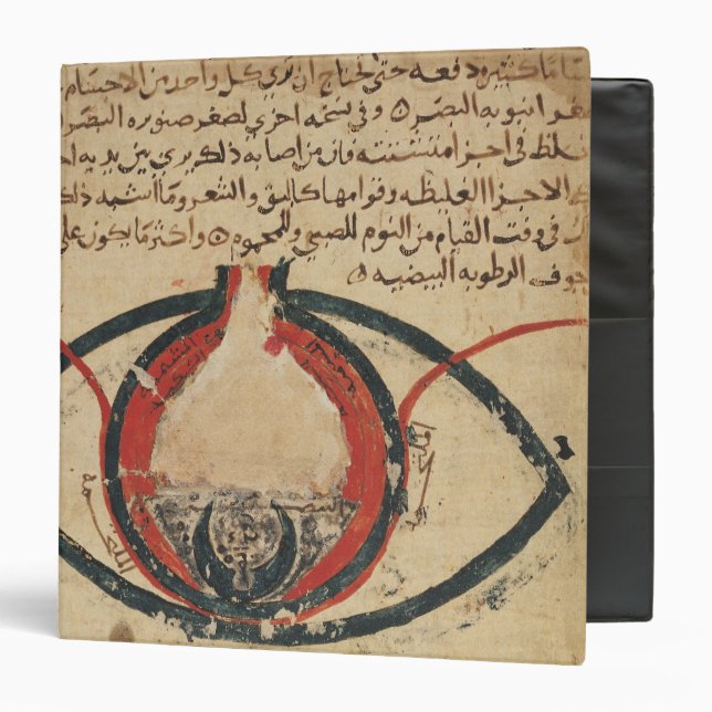 Anatomy of the Eye, from a book on eye diseases 3 Ring Binder (Front/Inside)