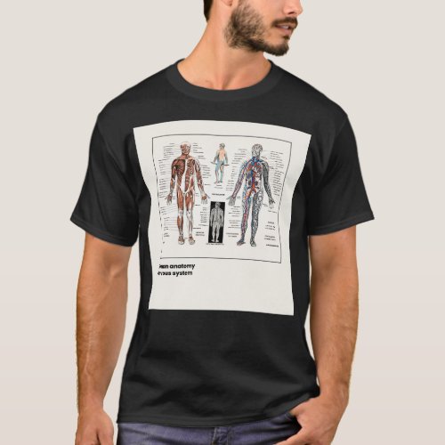 Anatomy of the human body antique illustration T_Shirt