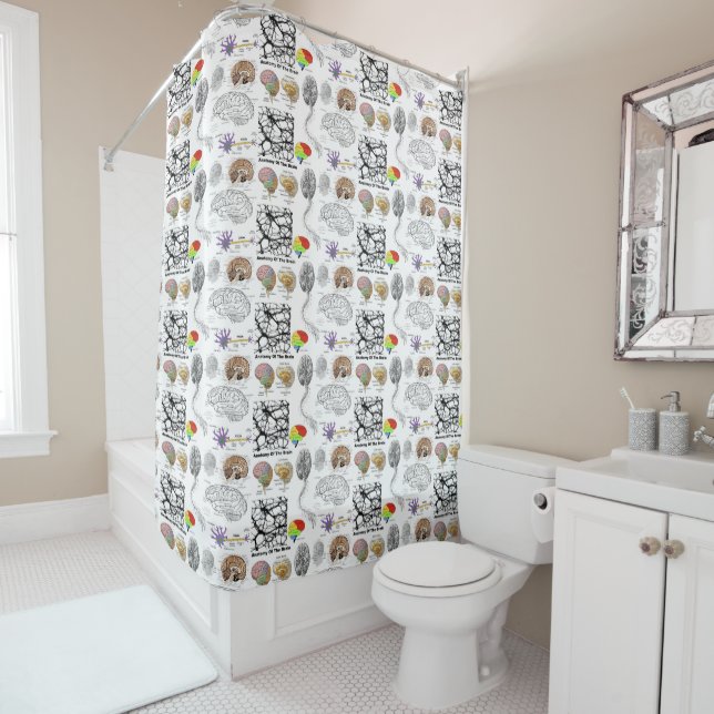 Anatomy Of The human Brain popular Shower Curtain (In Situ)