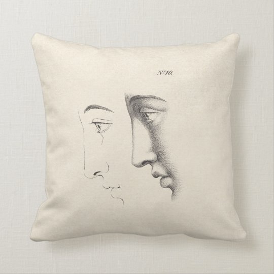 Anatomy Of The Human Face Antique French Style Throw Pillow Zazzle Anatomy Of The Human Face Antique French Style Throw Pillow