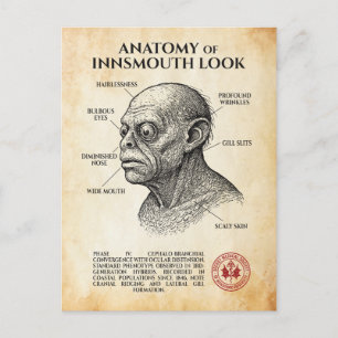 Anatomy of the Innsmouth Look – Internal Notes, 19 Holiday Postcard