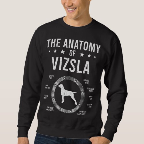 Anatomy of Vizsla Dog Lover Sweatshirt