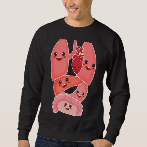 Anatomy Physiology Heart Lungs Vital Organs Illust Sweatshirt
