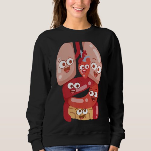 Anatomy Physiology Heart Lungs Vital Organs Illust Sweatshirt