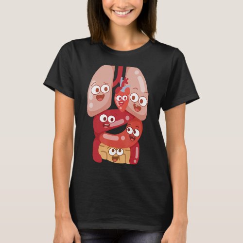 Anatomy Physiology Heart Lungs Vital Organs Illust T_Shirt