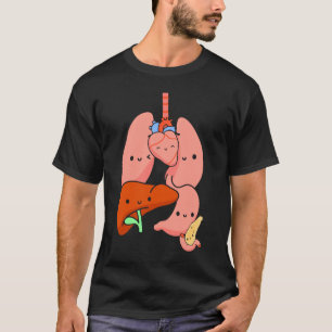Anatomy Physiology Heart Lungs Vital Organs Illust T-Shirt