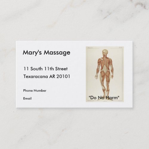 Anatomy Posterior Appointment Card