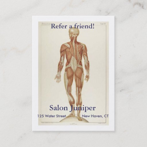Customizable Anatomy Posterior Business Card Template