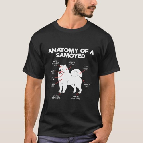 Anatomy Samoyed Dog Dog Lover Dogs Doggy Samoyed D T_Shirt
