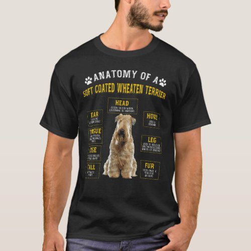 Anatomy Soft Coated Wheaten Terrier  For Women Men T_Shirt