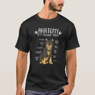 Anatomy Yorkshire Terrier Dog Yorkie T-Shirt