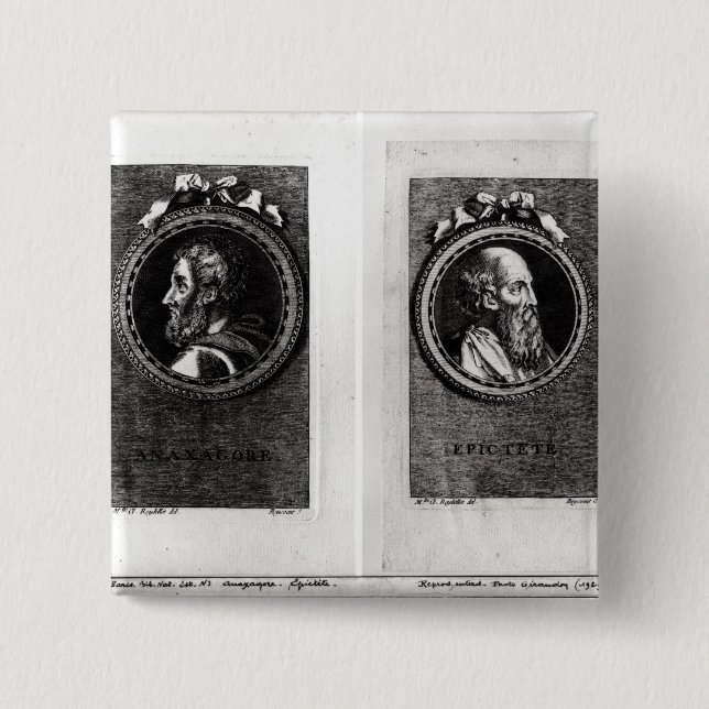 Anaxagorus  and Epictetus Button (Front)