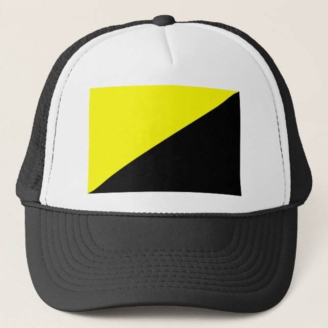 Ancap Anarchocapitalist Flag Trucker Hat (Front)