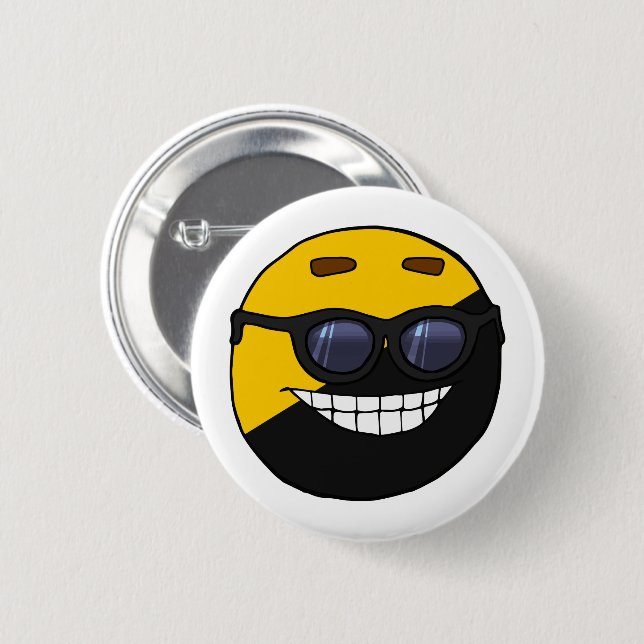 Ancap ball Polandball cute meme sunglasses thug Button (Front & Back)
