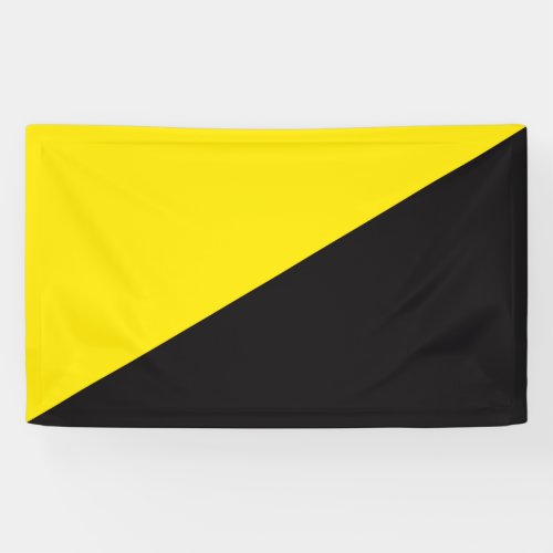 Ancap flag Anarchocapitalism yellow and black Banner