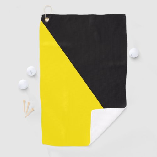 Ancap flag Anarchocapitalism yellow and black Golf Towel