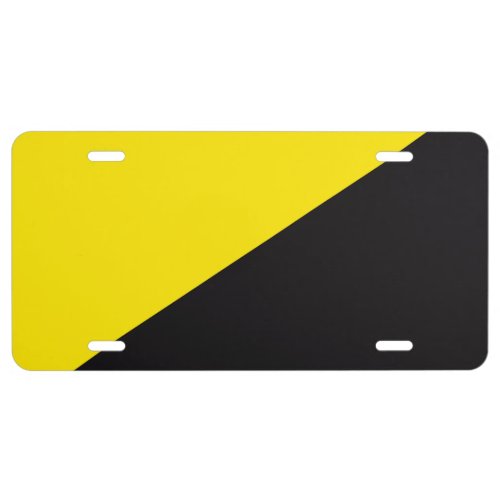 Ancap flag Anarchocapitalism yellow and black License Plate
