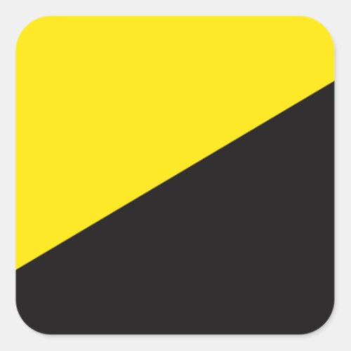 Ancap flag Anarchocapitalism yellow and black Square Sticker