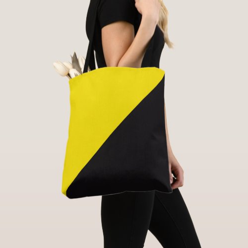 Ancap flag Anarchocapitalism yellow and black Tote Bag