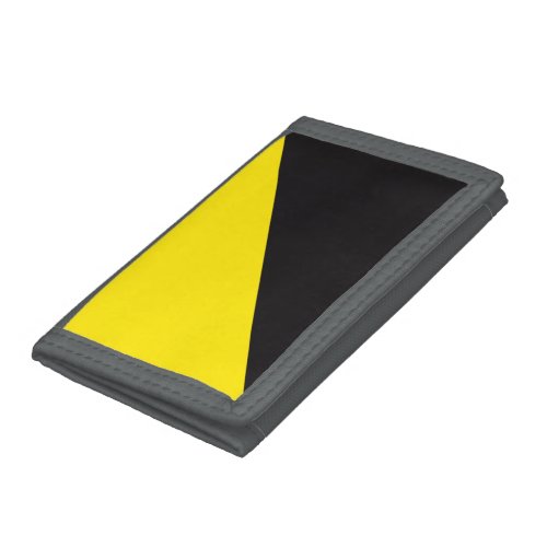 Ancap flag Anarchocapitalism yellow and black Trifold Wallet