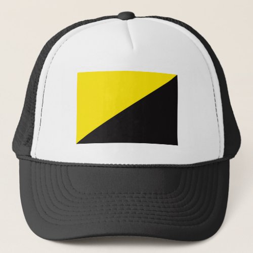 Ancap flag Anarchocapitalism yellow and black Trucker Hat