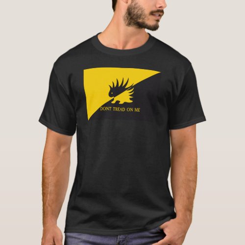 Ancap flag Porcupine logo Gadsden flag parody meme T_Shirt