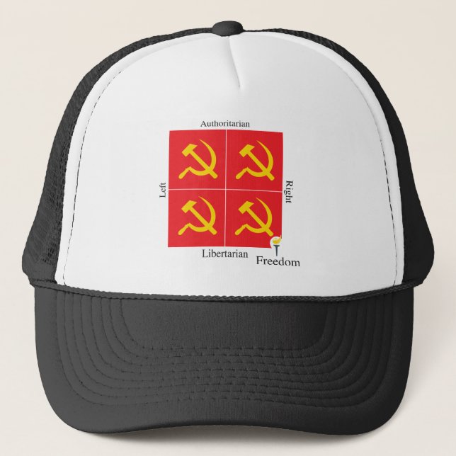 Ancap Libertarian Political Compass Trucker Hat (Front)