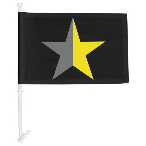 Ancap star Anarchocapitalism yellow and black flag