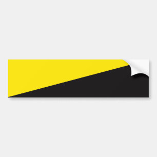 Ancap star Anarchocapitalism yellow and black flag Bumper Sticker