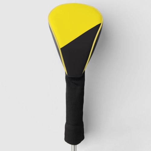 Ancap star Anarchocapitalism yellow and black flag Golf Head Cover