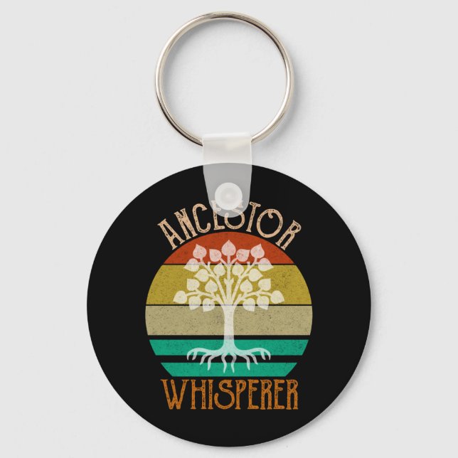 Ancestor Whisperer Genealogy Keychain (Front)