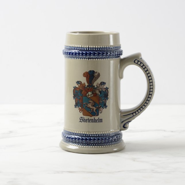 Ancestral Family Crest for Shetenhelm Two-Tone Cof Beer Stein (Right)