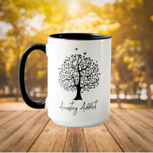 Ancestry Addict Family Tree Mug